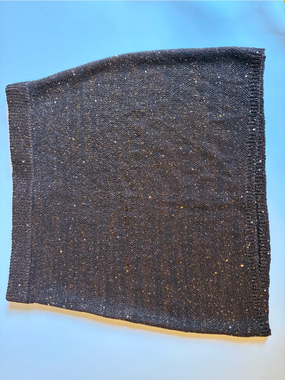 Wild fable Brown and Gold Sequin Knit Mini Skirt - Picture 3 of 3